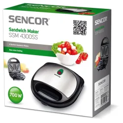 Sencor SSM 4300SS szendvicssütő fekete-ezüst