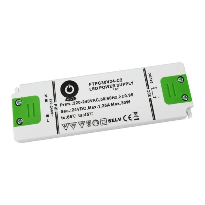POS POWER FTPC30V24-C2 24V/1.25A 30W IP20 LED tápegység POS POWER FTPC30V24-C2 24V/1.25A 30W IP20 LED tápegység