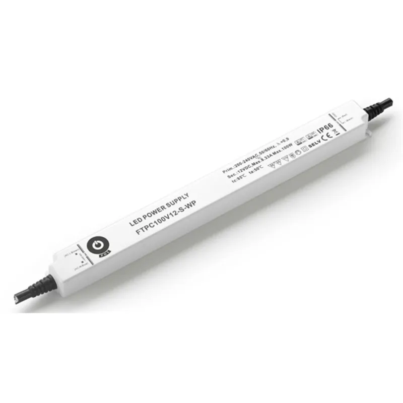 POS Power FTPC100V12-S-WP 12V/8.33A 100W IP66 vékony vízálló LED tápegység POS Power FTPC100V12-S-WP 12V/8.33A 100W IP66 vékony vízálló LED tápegység