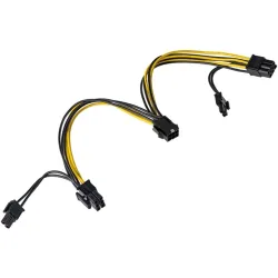 Kábel Akyga AK-CA-55 PCI Express 6 pin M / 2x 6+2 pin