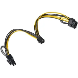 Kábel Akyga AK-CA-55 PCI Express 6 pin M / 2x 6+2 pin
