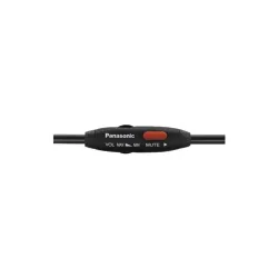 Panasonic RP-HT265E vezetékes fejhallgató, hangerőszabályozóval, fekete.