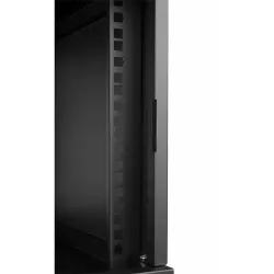 Stalflex RC19-6U-450GB 19" 6U 450 mm mély lapraszerelt fekete üveg ajtós fali rack szekrény