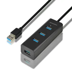 Axagon HUE-S2BL 4 portos USB3.0 gyorstöltő hosszú kábeles HUB