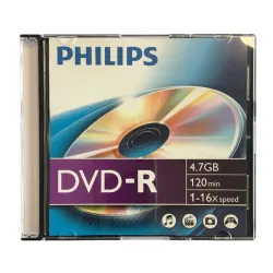 DVD lemez Philips 4,7GB -R slim tokos