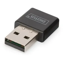 DIGITUS WLAN adaptor USB2.0 Stick IEEE802.11n 300MBit Realtek 8192 2T/2R with WPS funktion black Tiny blister