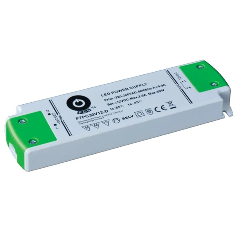 POS Power FTPC30V12-D 12V/2.5A 30W IP20 szabályozható LED tápegység POS Power FTPC30V12-D 12V/2.5A 30W IP20 szabályozható LED tápegység