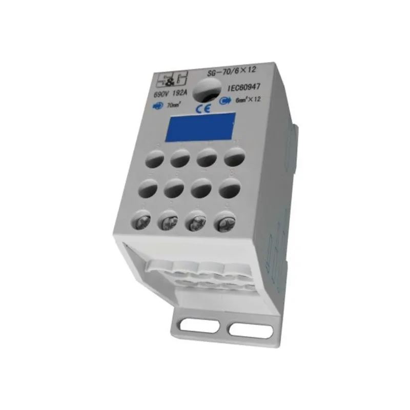 Tracon FLE-25 sínre szerelhető/ szürke/ 2×25mm2 / 2×25mm2/ 400VAC/ 101A főáramköri leágazó kapocs Tracon FLE-25 sínre szerelhető/ szürke/ 2×25mm2 / 2×25mm2/ 400VAC/ 101A főáramköri leágazó kapocs