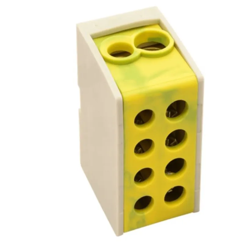 Tracon FLE-35/25ZS sínre szerelhető/ zöld/sárga/ 1×35+1×25mm2/1×35+1×25mm2/ 400VAC/ 125A főáramköri leágazó kapocs Tracon FLE-35/25ZS sínre szerelhető/ zöld/sárga/ 1×35+1×25mm2/1×35+1×25mm2/ 400VAC/ 125A főáramköri leágazó kapocs