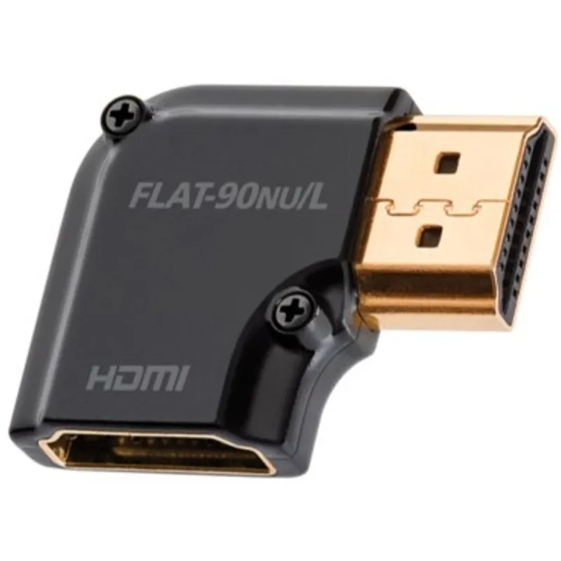 AudioQuest HDM90NUL HDMI Type A aljzat - Type A aljzat aranyozott csatlakozós 90 fokos adapter AudioQuest HDM90NUL HDMI Type A aljzat - Type A aljzat aranyozott csatlakozós 90 fokos adapter
