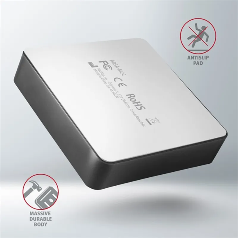 Dokkoló AXAGON ADSA-M2C 2X M.2 SSD fekete Dokkoló AXAGON ADSA-M2C 2X M.2 SSD fekete