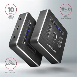 Dokkoló AXAGON ADSA-M2C 2X M.2 SSD fekete