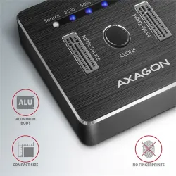 Dokkoló AXAGON ADSA-M2C 2X M.2 SSD fekete