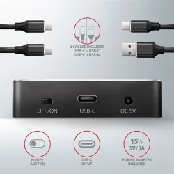 Dokkoló AXAGON ADSA-M2C 2X M.2 SSD fekete