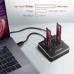 Dokkoló AXAGON ADSA-M2C 2X M.2 SSD fekete
