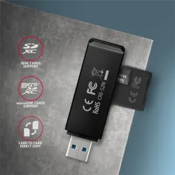 AXAGON CRE-S2N External Card Reader Black