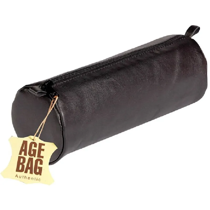 Clairefontaine Age-bag kerek 22x8cm bőr fekete tolltartó Clairefontaine Age-bag kerek 22x8cm bőr fekete tolltartó