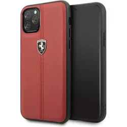 Ferrari iPhone 11 Pro függőlegesen csíkozott kemény tok piros (FEHDEHCN58RE)