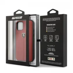 Ferrari iPhone 11 Pro függőlegesen csíkozott kemény tok piros (FEHDEHCN58RE)