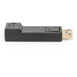 Digitus Kijelző csatlakozó / HDMI Átalakító [1x DisplayPort dugó - 1x HDMI alj] Fekete Kettős árnyékolás, reteszelhető, HDMI-re alkalmas
