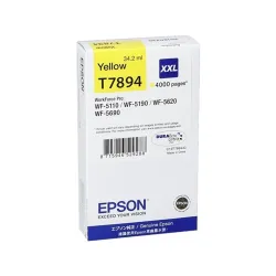 Epson sárga tintapatron, XXL, T7894, WF-5000 sorozathoz, 4.000 oldal