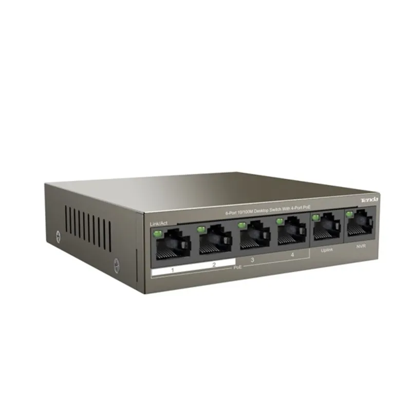 Tenda TEF1106P-4-63W 10/100Mbps 6 portos switch Tenda TEF1106P-4-63W 10/100Mbps 6 portos switch