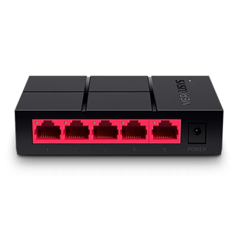 Mercusys MS105G 5 Portos Gigabit Switch fekete-piros Mercusys MS105G 5 Portos Gigabit Switch fekete-piros