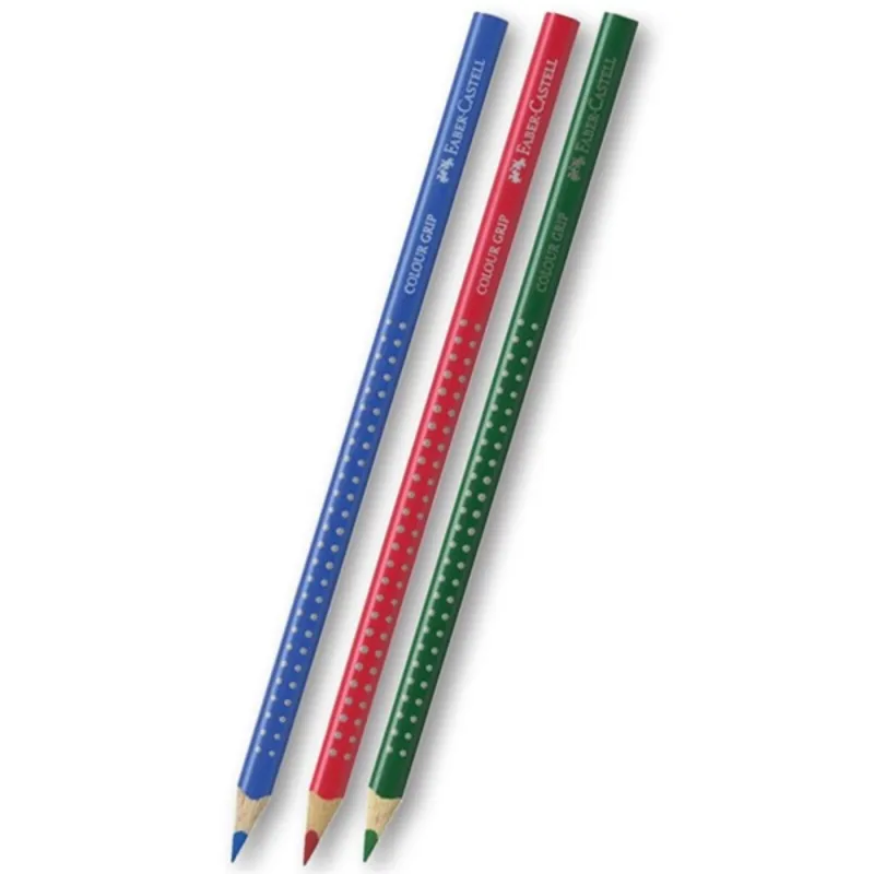 Faber-Castell Grip 2001 3db-os piros-kék-zöld színes ceruza Faber-Castell Grip 2001 3db-os piros-kék-zöld színes ceruza