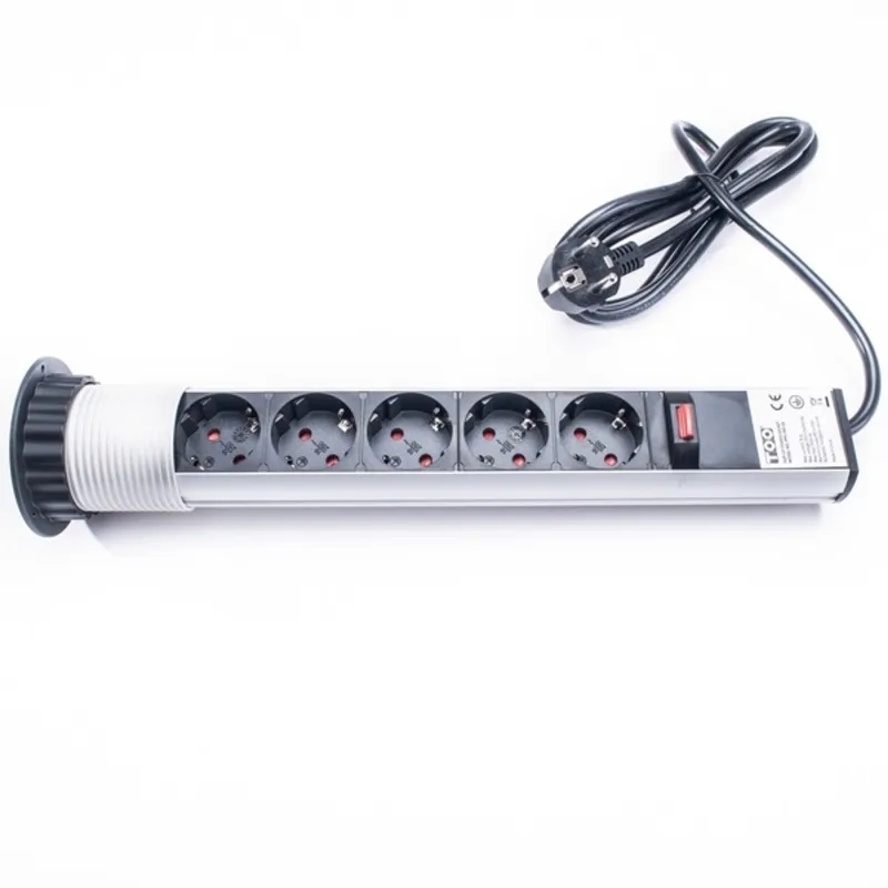 TOO PPS-310-5S IP20, 5x 2P+F, ezüst asztalba süllyeszthető elosztó TOO PPS-310-5S IP20, 5x 2P+F, ezüst asztalba süllyeszthető elosztó