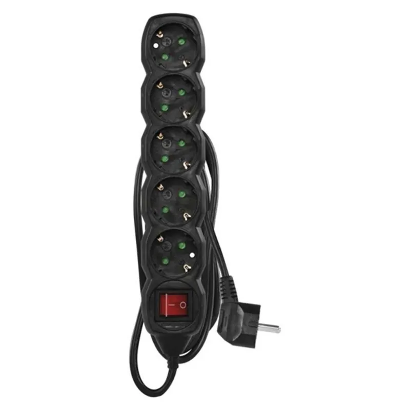 EMOS PC1521R 5 aljzat 1,5méter 1,5mm2 kapcsolós fekete hosszabbító EMOS PC1521R 5 aljzat 1,5méter 1,5mm2 kapcsolós fekete hosszabbító