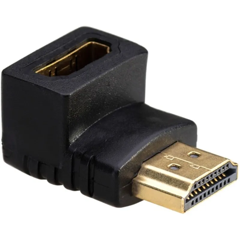 Akyga AK-AD-01 HDMI 1.4 M/F adapter fekete 90° Akyga AK-AD-01 HDMI 1.4 M/F adapter fekete 90°