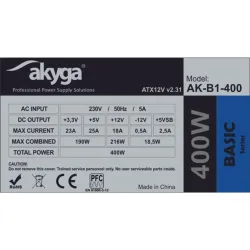 Akyga 400W ATX AK-B1-400 OEM