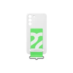 SAMSUNG Galaxy S22+ szilikontok szíjjal - fehér