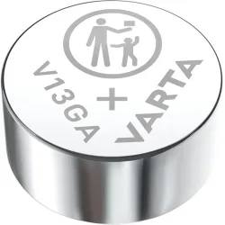 LR44 gombelem, alkáli mangán, 1,5V, 125 mAh, 2 db, Varta AG13, V13GA, G13A, 13GA, PX76A, PX675A, 157, L1154