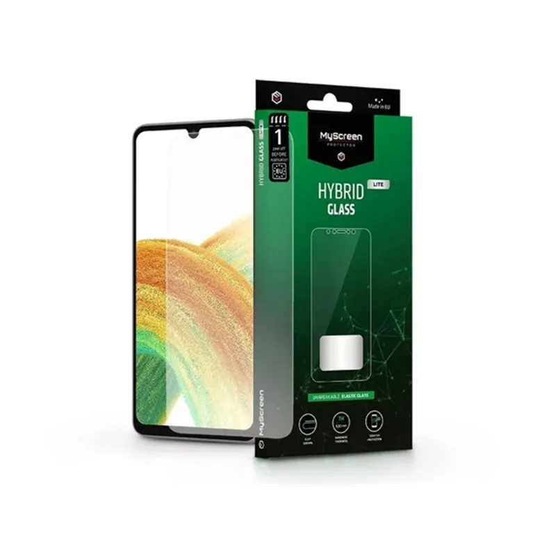 MSP LA-2204 Galaxy A33 5G Hybrid Glass Lite rugalmas üveg kijelzővédő fólia MSP LA-2204 Galaxy A33 5G Hybrid Glass Lite rugalmas üveg kijelzővédő fólia