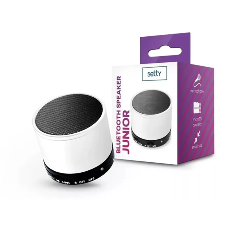 Setty TF-0158 Junior fehér Bluetooth mini hangszóró Setty TF-0158 Junior fehér Bluetooth mini hangszóró