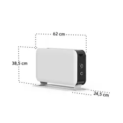 Mill Instant Max mobil konvektor fehér acél oldallapokkal 2200W (CO2200MECMAX)