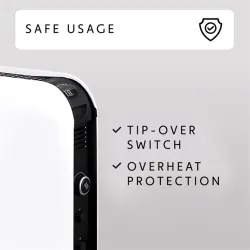 INSTANT mobil konvektor, 2000W fehér acél oldallapokkal