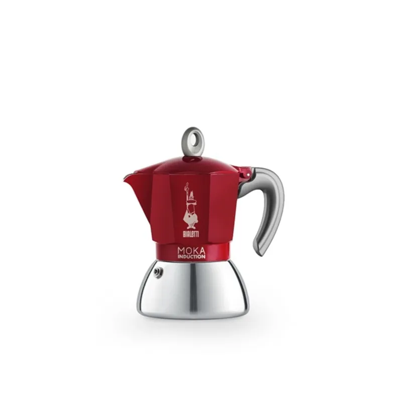 Bialetti Moka 6944 Induction piros 4 személyes indukciós kotyogós kávéfőző Bialetti Moka 6944 Induction piros 4 személyes indukciós kotyogós kávéfőző