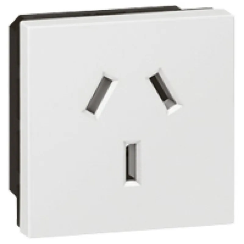 Legrand 572112 ausztrál szabvány, csavaros 15 A fehér 2P+F csatlakozóaljzat Legrand 572112 ausztrál szabvány, csavaros 15 A fehér 2P+F csatlakozóaljzat