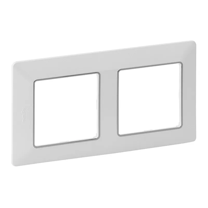 Legrand 754032 Valena Life fehér–króm 2-es keret Legrand 754032 Valena Life fehér–króm 2-es keret