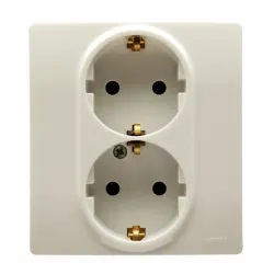Legrand 764634 Niloé bézs 2×2P+F csatlakozóaljzat