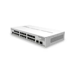 MikroTik 24xGbit port asztali switch, 2xSFP+ foglalat, dual-boot OS