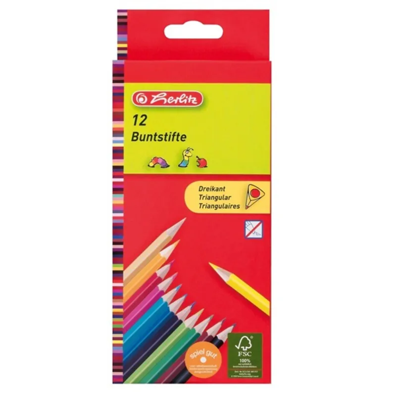 Herlitz Trio lakkozott 12db-os színes ceruza készlet Herlitz Trio lakkozott 12db-os színes ceruza készlet