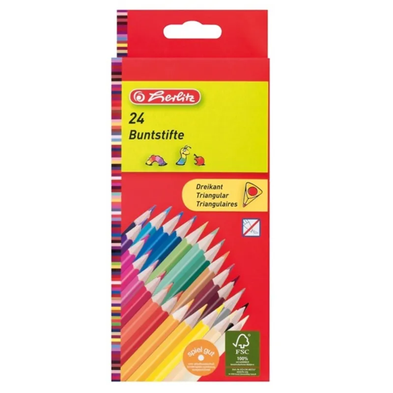 Herlitz Trio lakkozott 24db-os színes ceruza készlet Herlitz Trio lakkozott 24db-os színes ceruza készlet