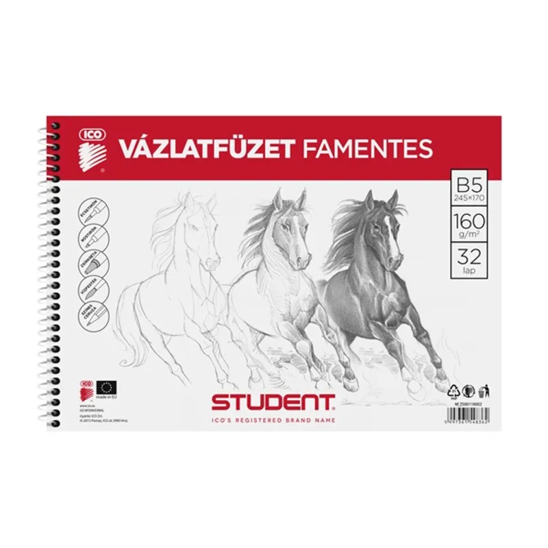 ICO Student B5 famentes vázlatfüzet ICO Student B5 famentes vázlatfüzet