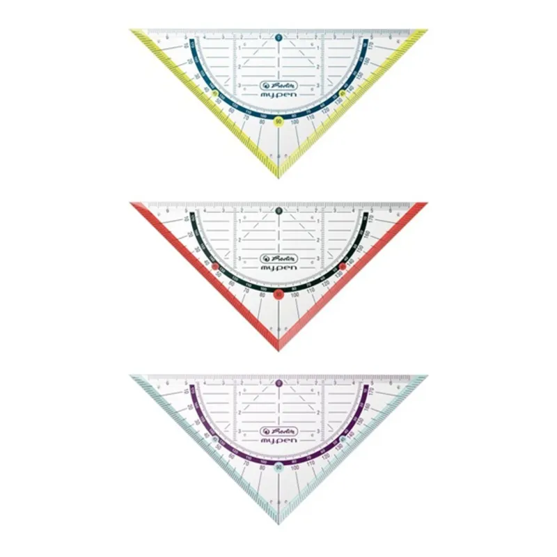 Herlitz my.pen 16cm-es színes háromszögvonalzó Herlitz my.pen 16cm-es színes háromszögvonalzó