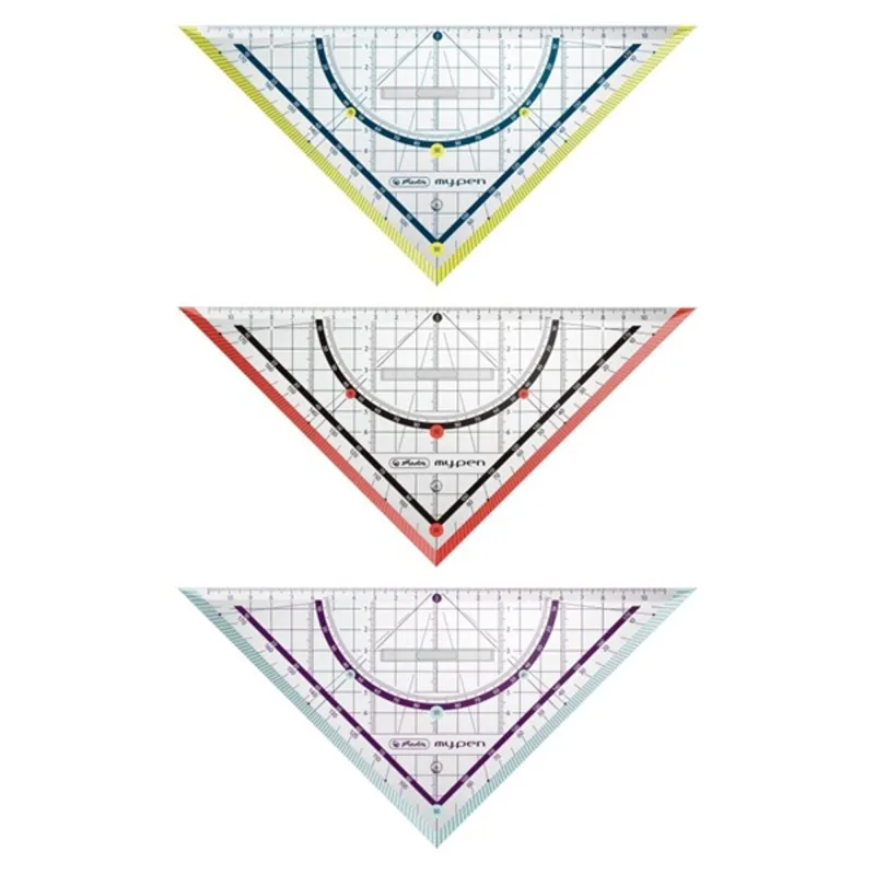 Herlitz my.pen 25cm-es színes háromszögvonalzó Herlitz my.pen 25cm-es színes háromszögvonalzó