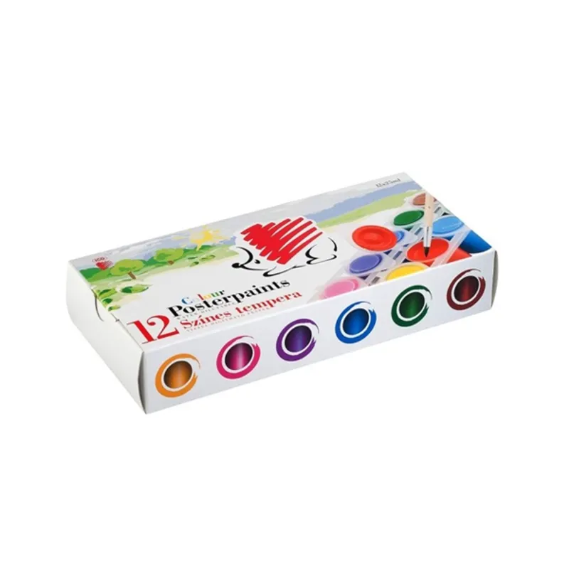 ICO Süni 25ml tégelyes 12 színű tempera készlet ICO Süni 25ml tégelyes 12 színű tempera készlet