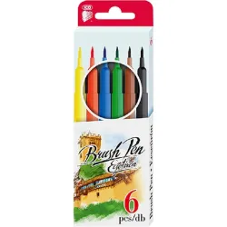 ICO Brush Pen D6 6 különféle színű ecsetirón